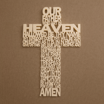 Wooden Cross Wall Décor – Jesus Carved Design