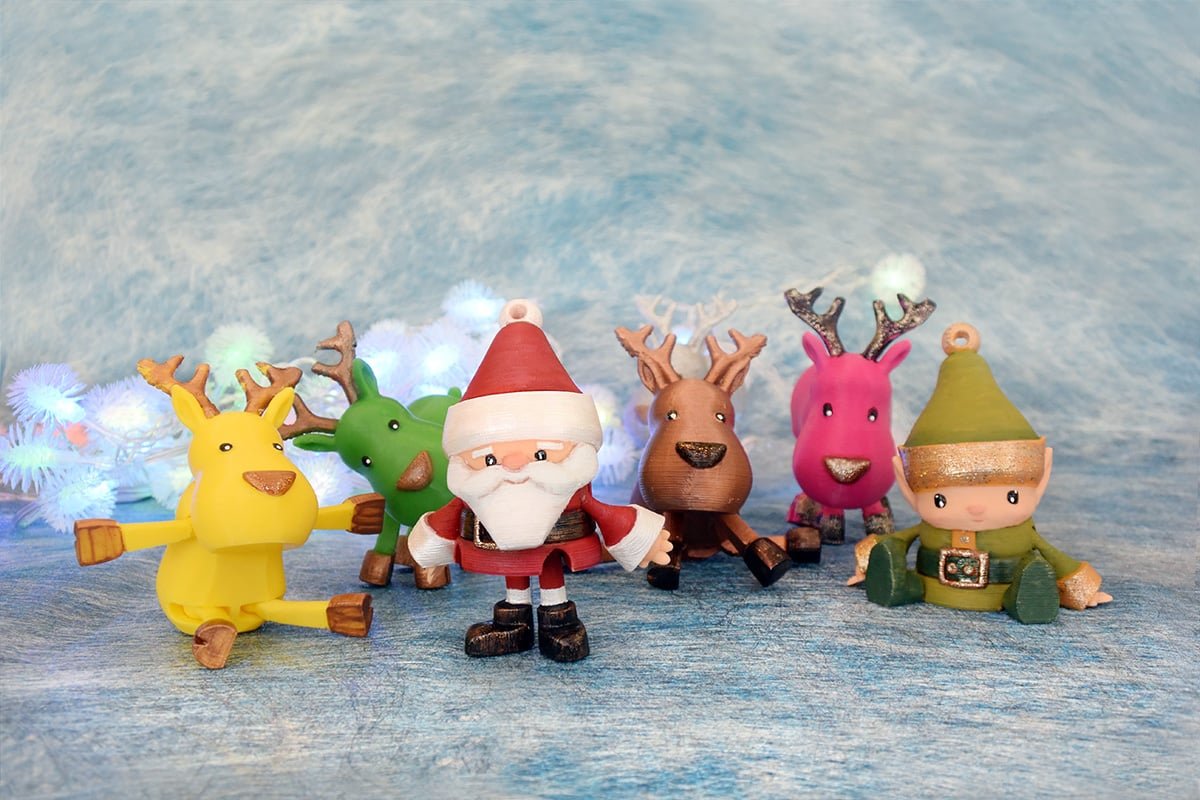 Articulated Christmas Toys (Set of 4)