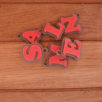 Simple keychain letters