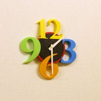 Color Burst Number Clock