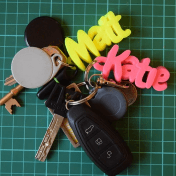 Customizable Text - Name KeyChain(Set of 2)