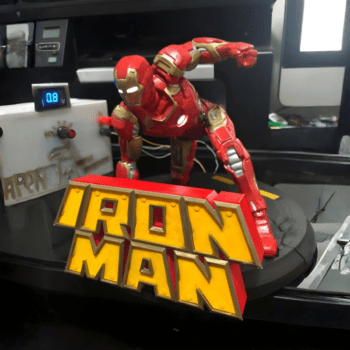 Iron Man Logo + Action Figure