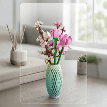 LEGO-Compatible Flower Vase – 17cm