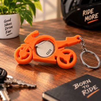 Motorcycle Keychain with Light